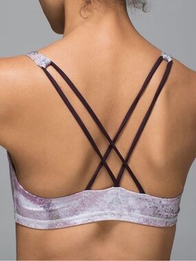 lululemon athletica Purple Printed Strappy Sports Bra